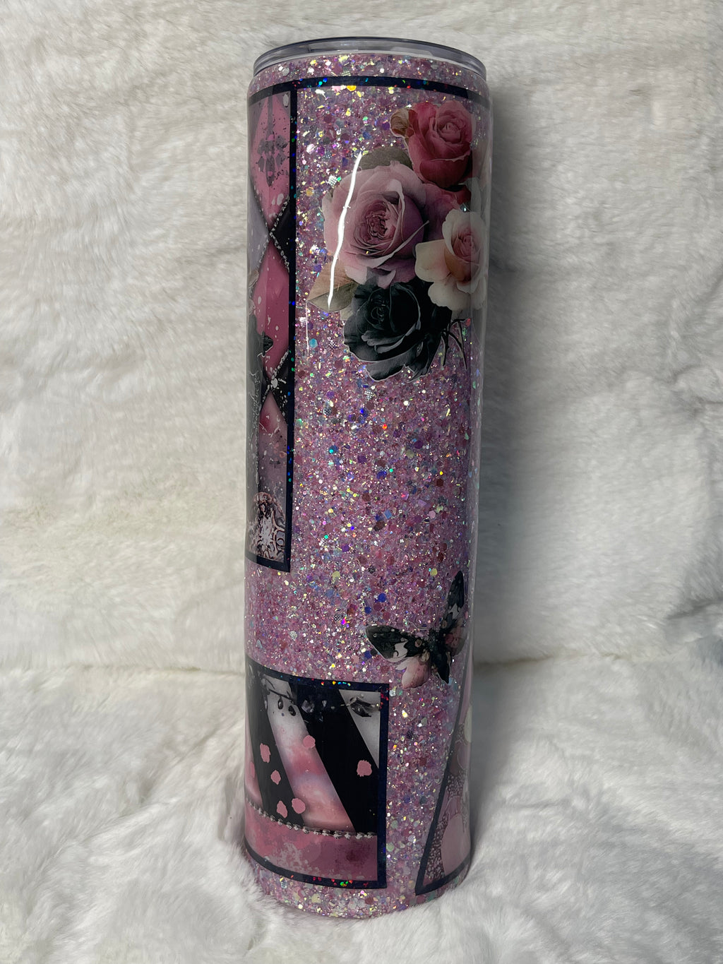 Purple Cup with Roses