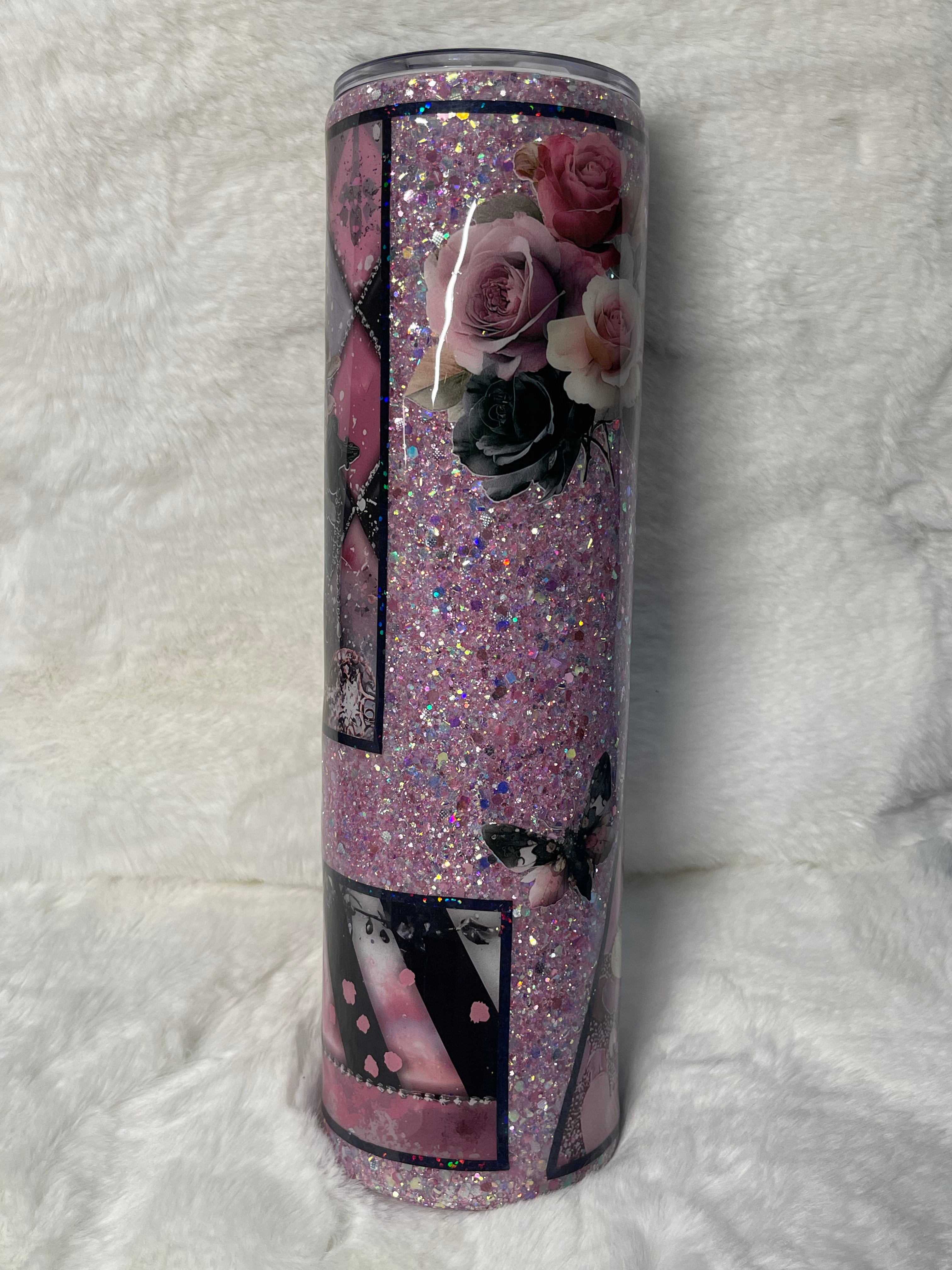 Purple Cup with Roses