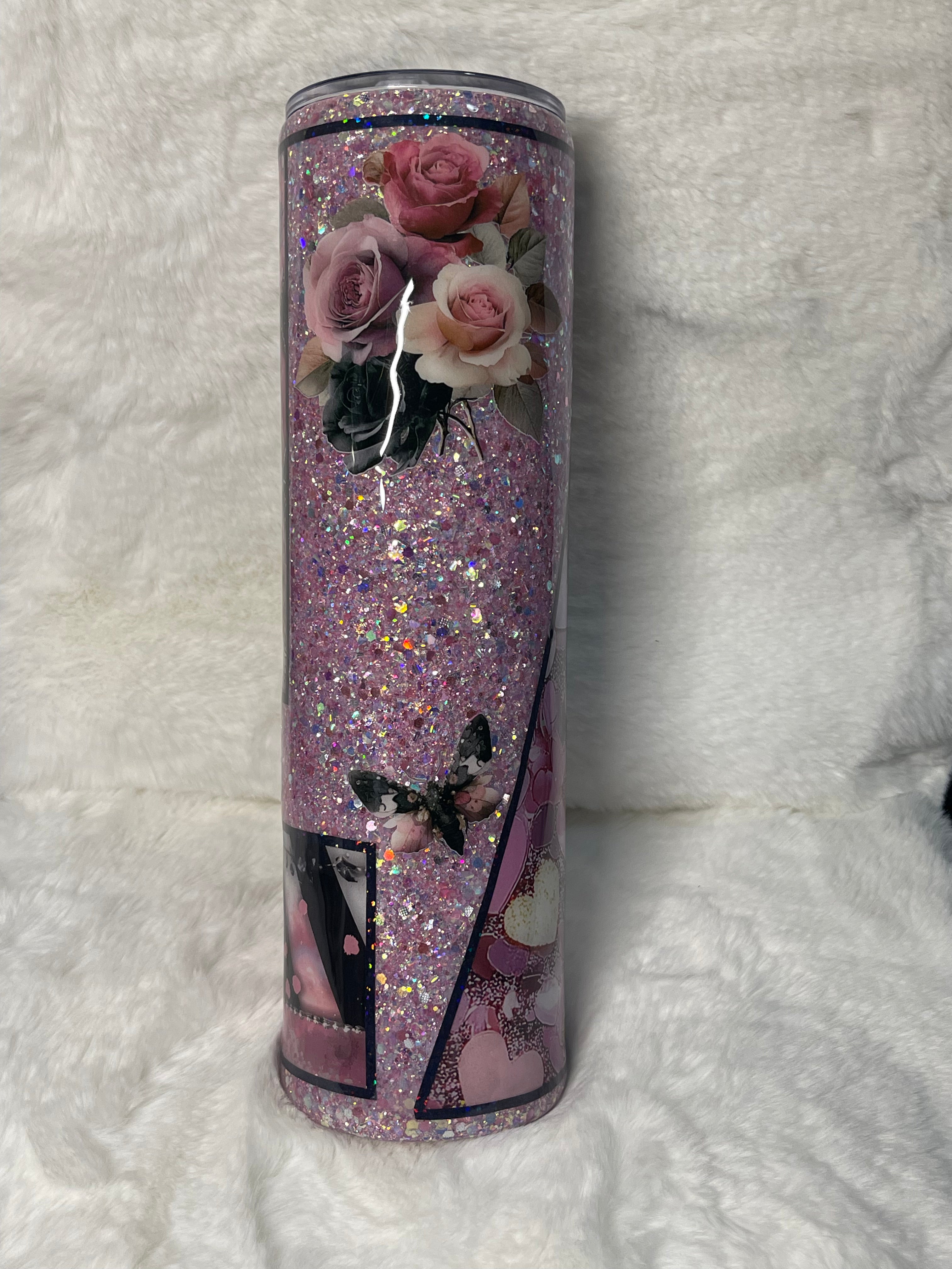 Purple Cup with Roses
